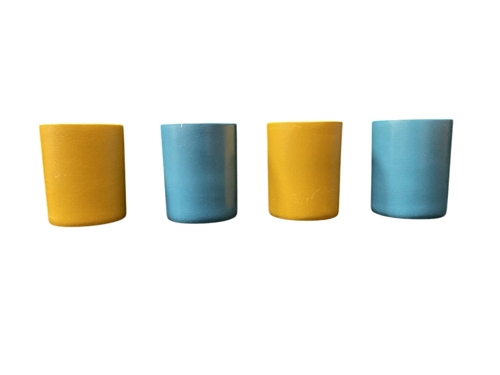 Marie Michielssen SERAX Blue Mustard Porcelain Votive Holders (4 Pcs) MSRP: $13.50ea. by Miss Daisy's Consignment & Auction House