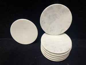 White Marble Coaster 5"