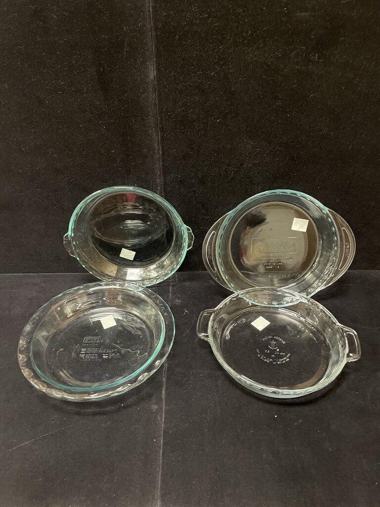 Clear Glass Pyrex Pie Baking Pans 9.5"