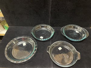 Clear Glass Pyrex Pie Baking Pans 9.5"