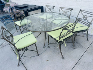 Woodard Patio Dining Set (55" table +6 chairs)