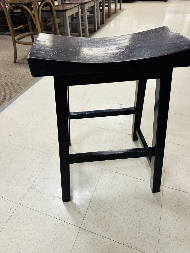 Black Saddle Seat Stool