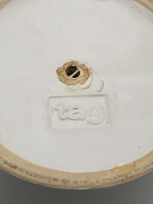 TAG White Ceramic Planter w/ Weep Hole