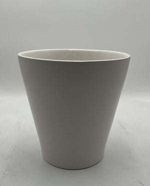 TAG White Ceramic Planter w/ Weep Hole