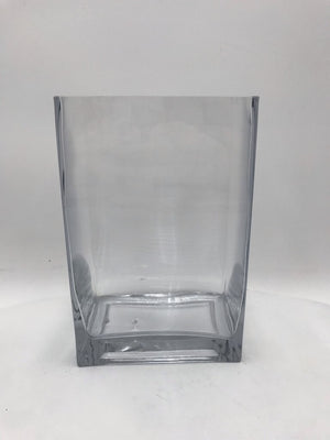 Glass Vase Rectangular 9"x4"x6"