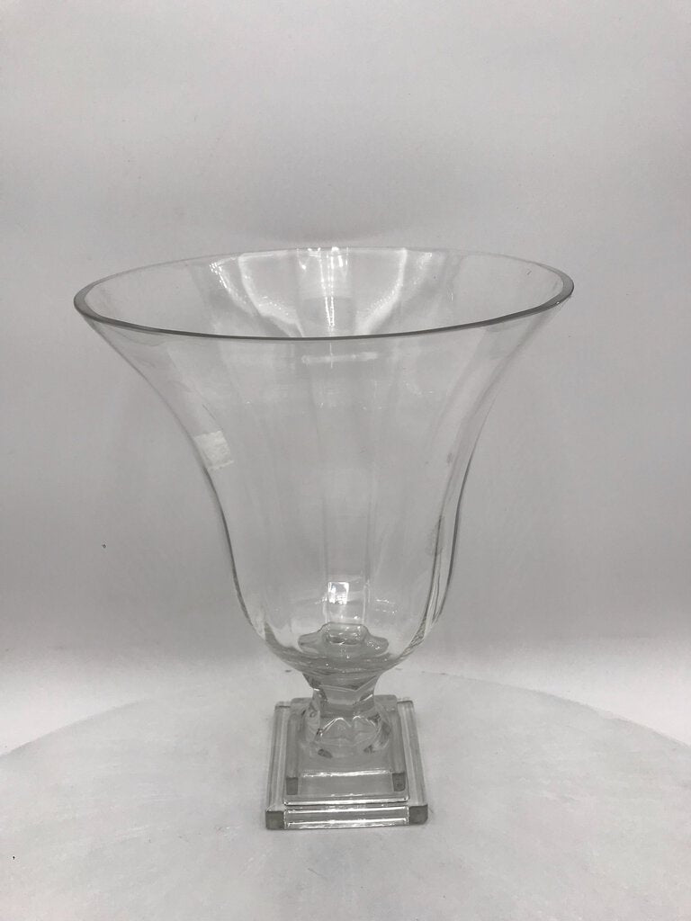 MCM Glass Chalice Vase 13" Tall