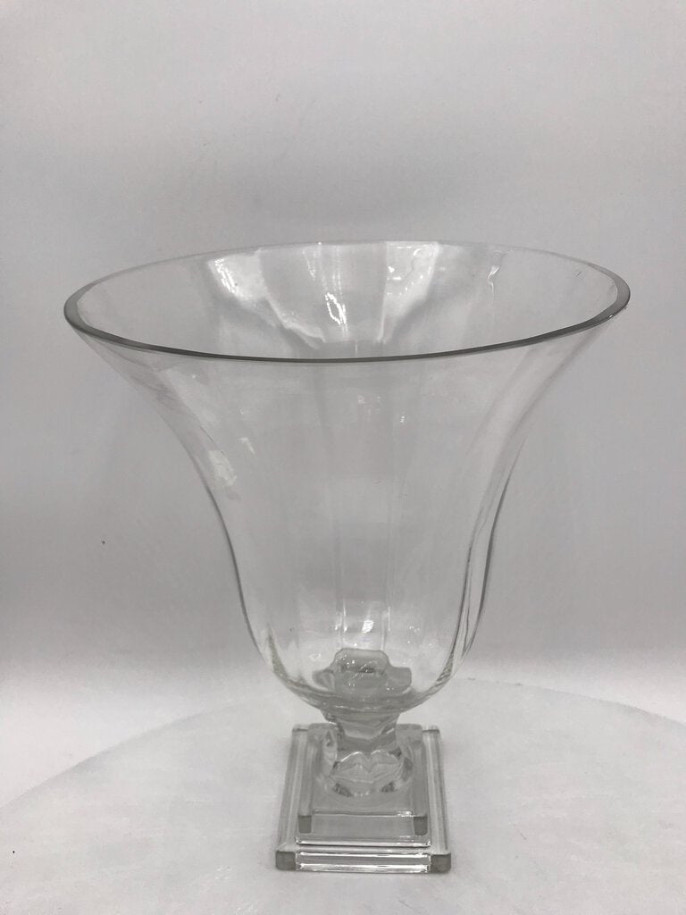 MCM Glass Chalice Vase 13" Tall