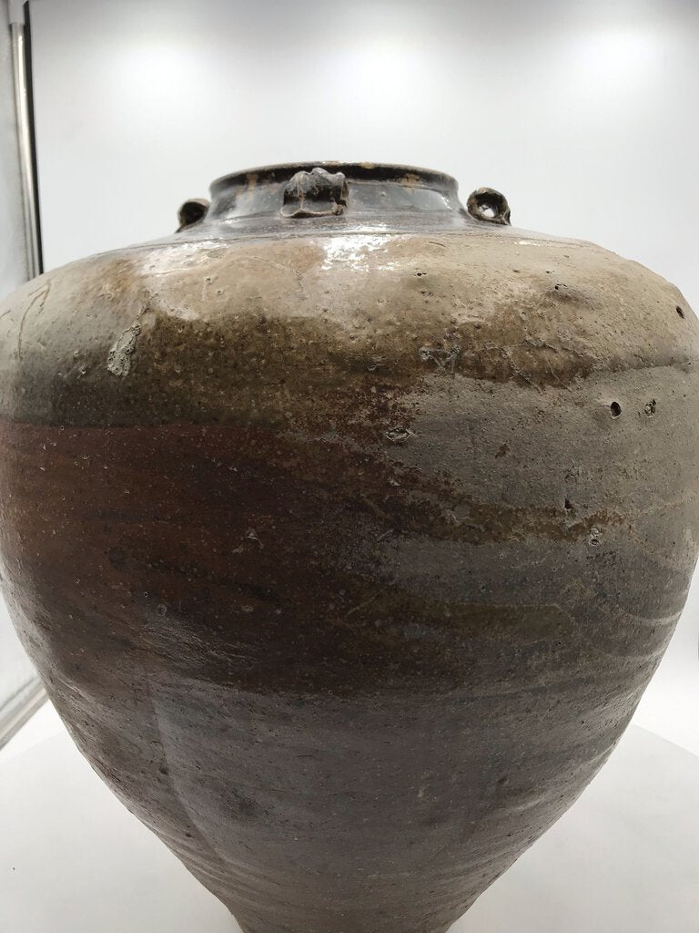 19th Century Chinese Earthenware Asian Martaban Jar