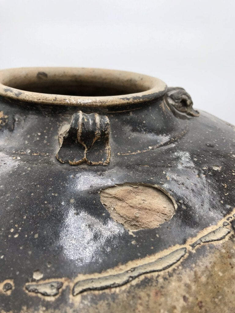 19th Century Chinese Earthenware Asian Martaban Jar