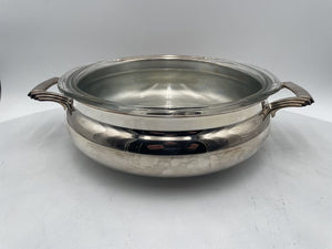 Vintage Towle Silver Plate Pyrex Glass Lined Casserole Dish (No Lid)