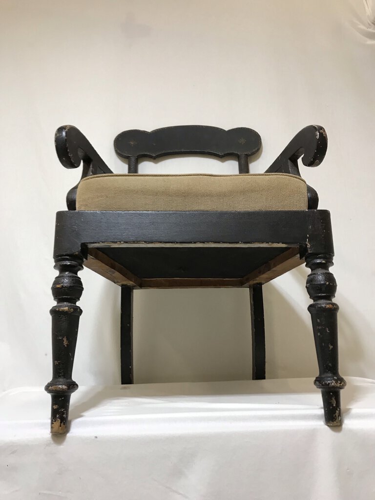 19th Century English Regency Ebonized Library Armchair