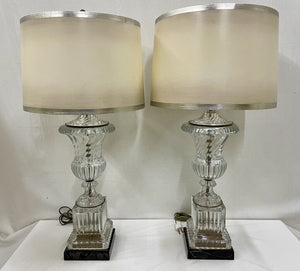 Paul Hanson 1940's Crystal Urn Style Table Lamp