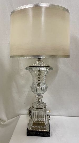 Paul Hanson 1940's Crystal Urn Style Table Lamp