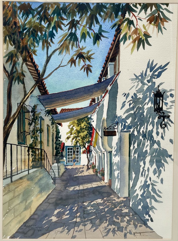 Martyn Murphy Untitled Santa Barbara Shadows and Light Original Watercolor 82'