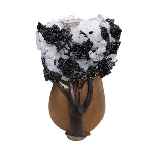 Blown Glass Crystal Bubble Vase 15" Tall