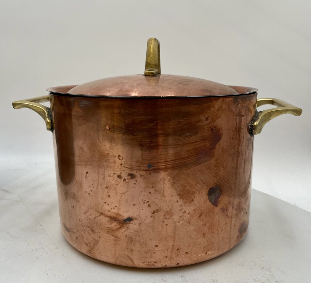 Paul Revere 1776-1976 Copper Plated Lidded Steel Pot 4qt.