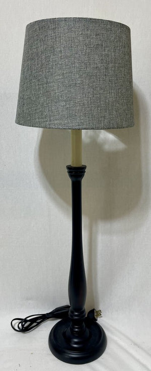 Laura Ashley Black Wooden Candle Stick Style Table Lamp