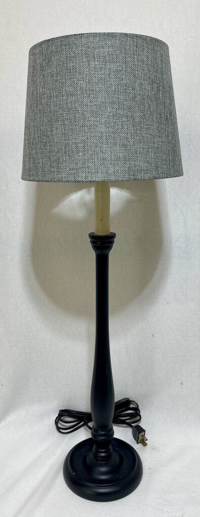 Laura Ashley Black Wooden Candle Stick Style Table Lamp