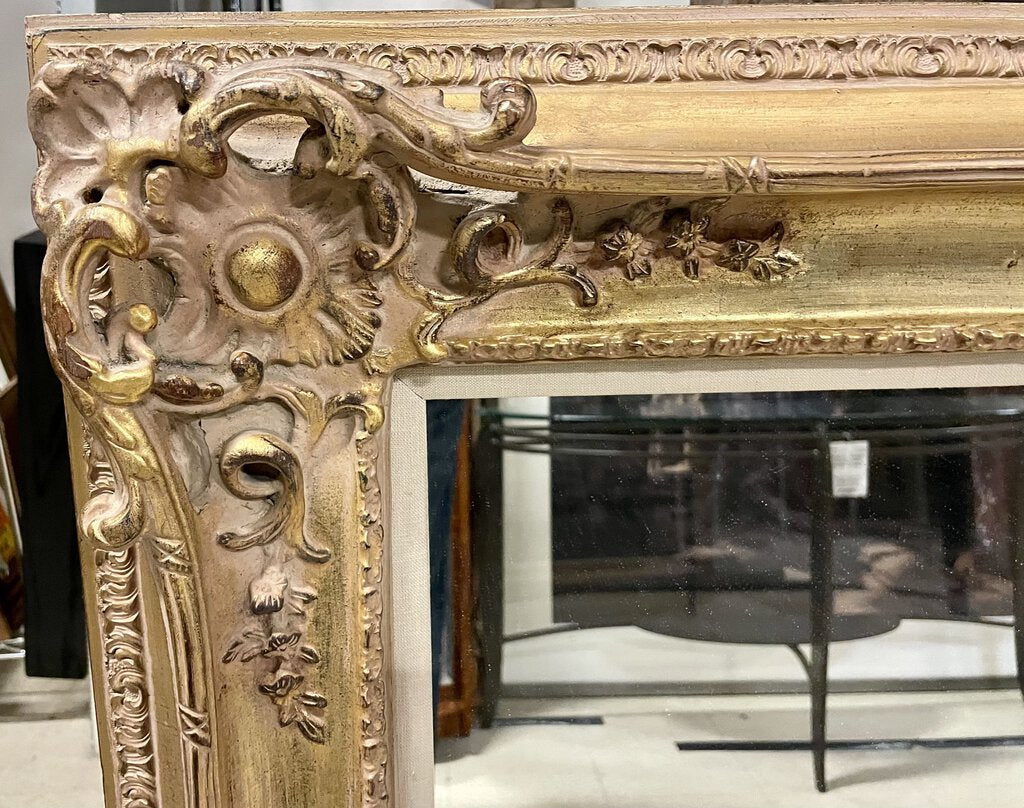 Antique Gilt Wood and Plaster Italian Style Wall Mirror