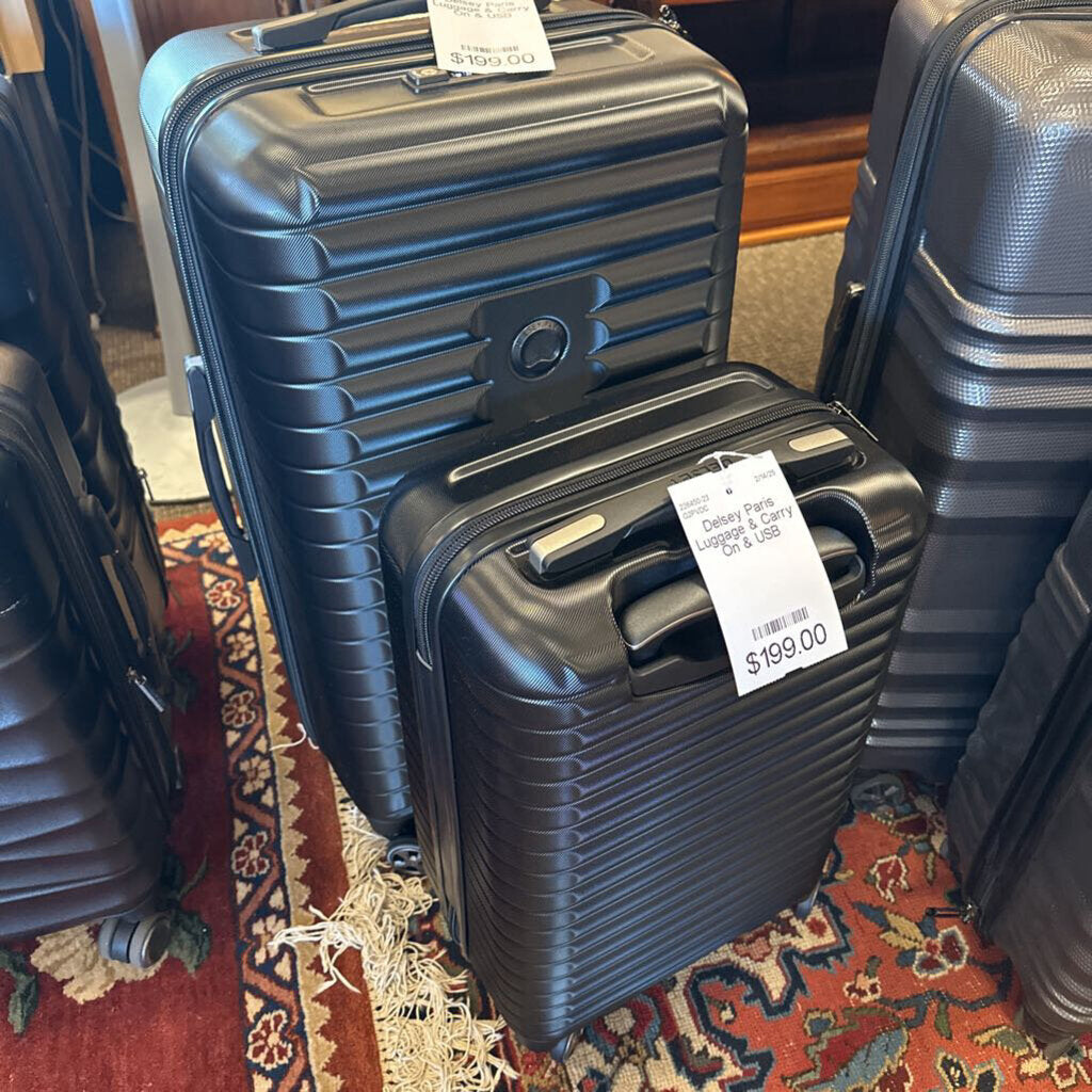 Delsey Paris Luggage & Carry On & USB