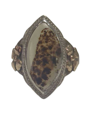 Ring Sterling silver & 10k Gold w/ Agate stone