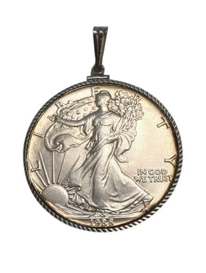 Liberty Coin w/ Sterling Silver Bezel