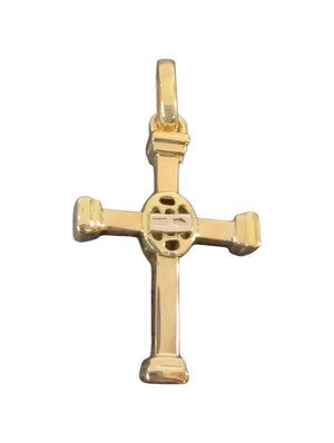 Cross Pendant 14k Gold w/ Yellow Topaz