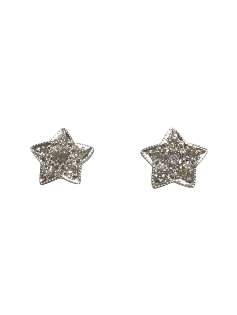 Star Stud Earrings 14k Gold w/ Diamonds by Miss Daisy's Consignment & Auction House