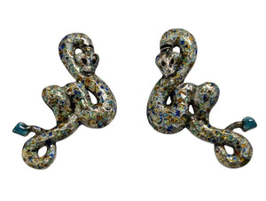 Margot deTaxco Sterling Earrings Serpent