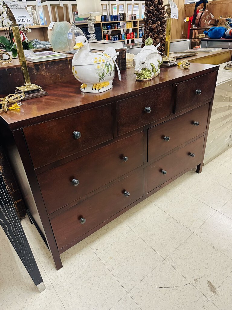 Dark Brown 7 Drawer Dresser 20x60x38