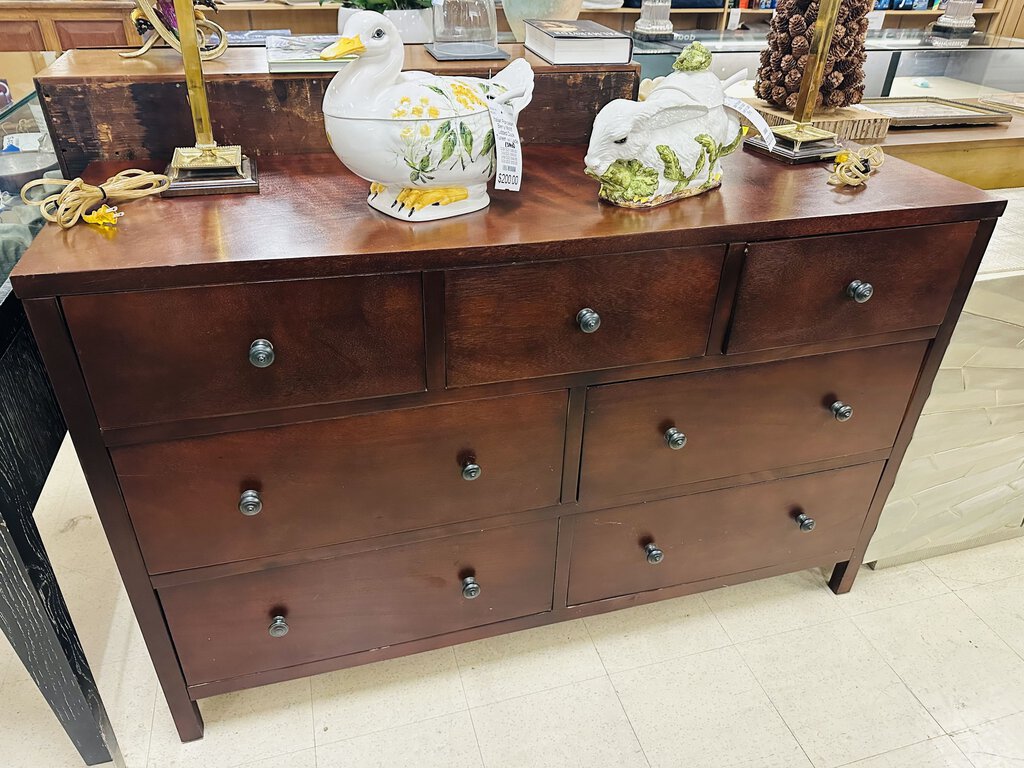 Dark Brown 7 Drawer Dresser 20x60x38