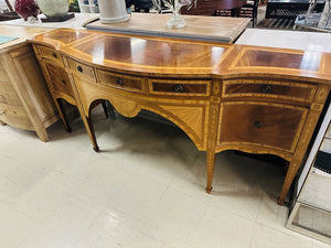 Regency Burl Inlay Sideboard 22x79x35