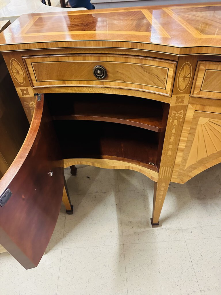 Regency Burl Inlay Sideboard 22x79x35