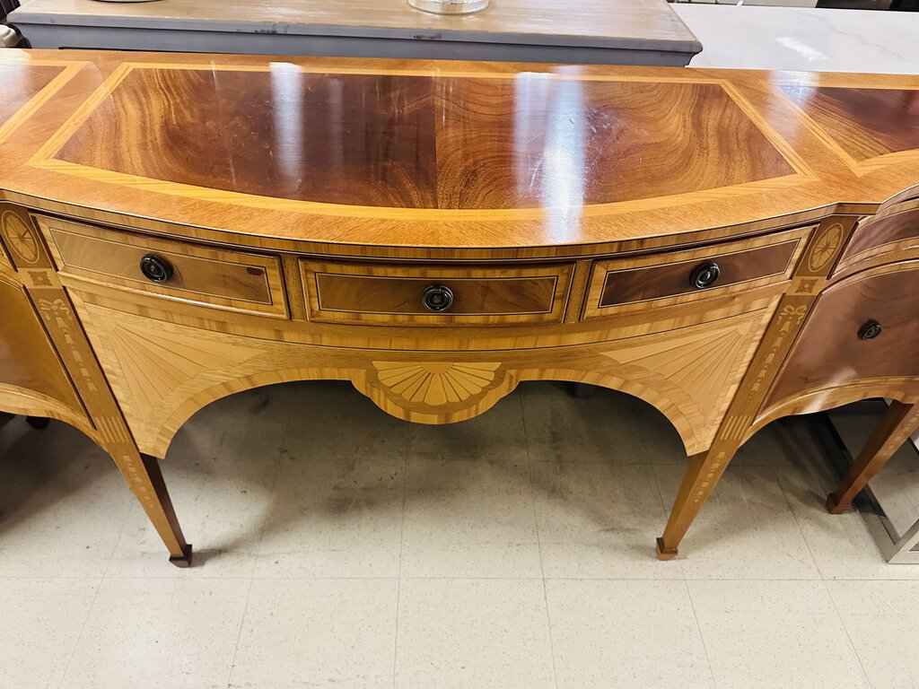 Regency Burl Inlay Sideboard 22x79x35