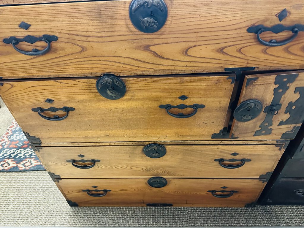 2 Piece Japanese Tansu 17.5x45x48