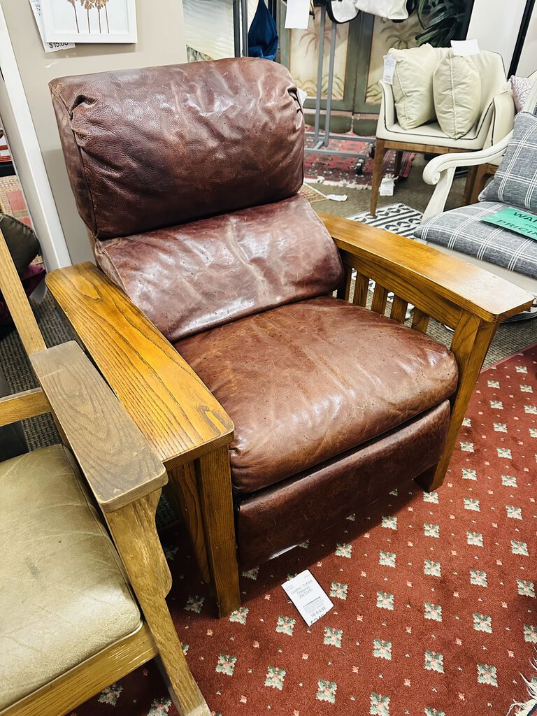 BarcaLounger Leather Mission Recliner MSRP $1100