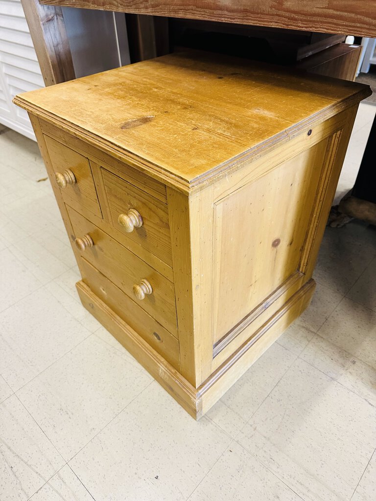 Acacia Wood Nightstand 21x21x27