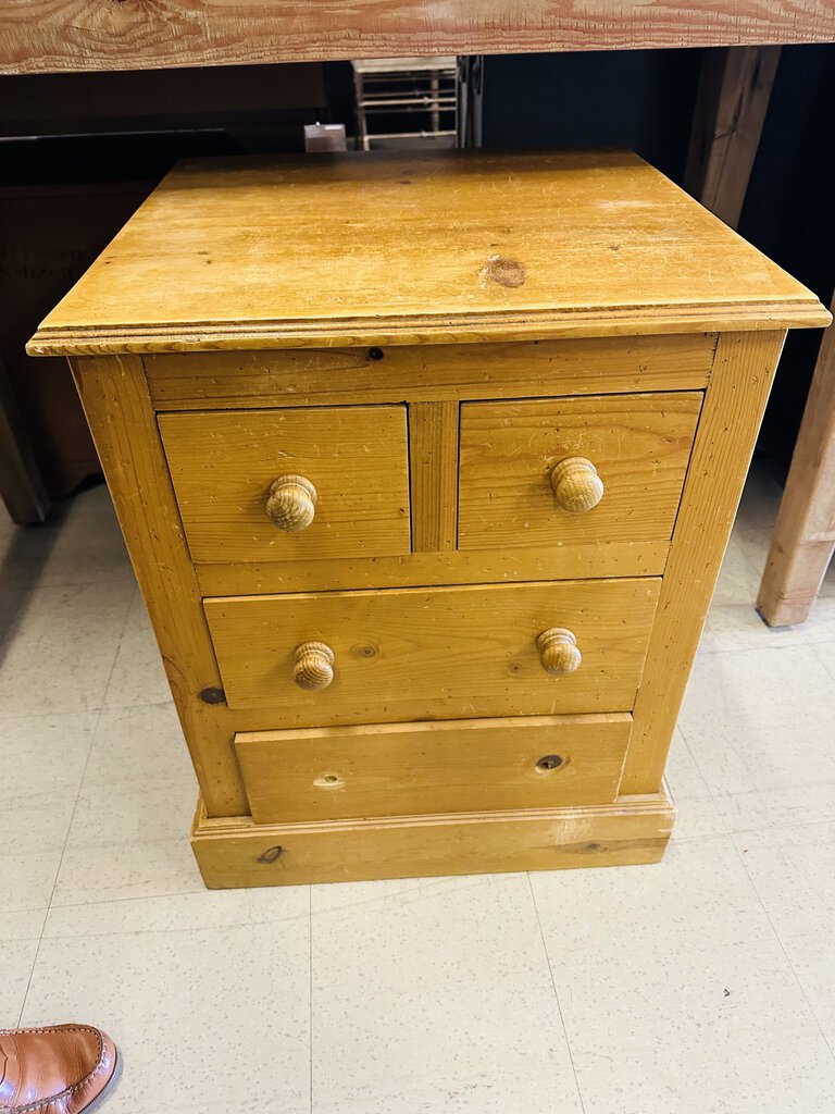 Acacia Wood Nightstand 21x21x27