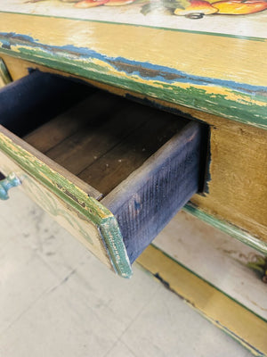 Custom Painted 3 Drawer Console Table