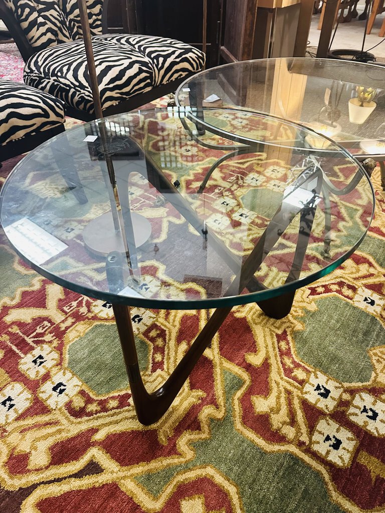 Moebius Glass Top Coffee / Side Table MSRP $1100 (28x20)