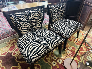 Z Gallerie Zebra Print Accent Chairs (pair)