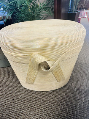 Pencil Reed Rattan Side Table 26x20x21