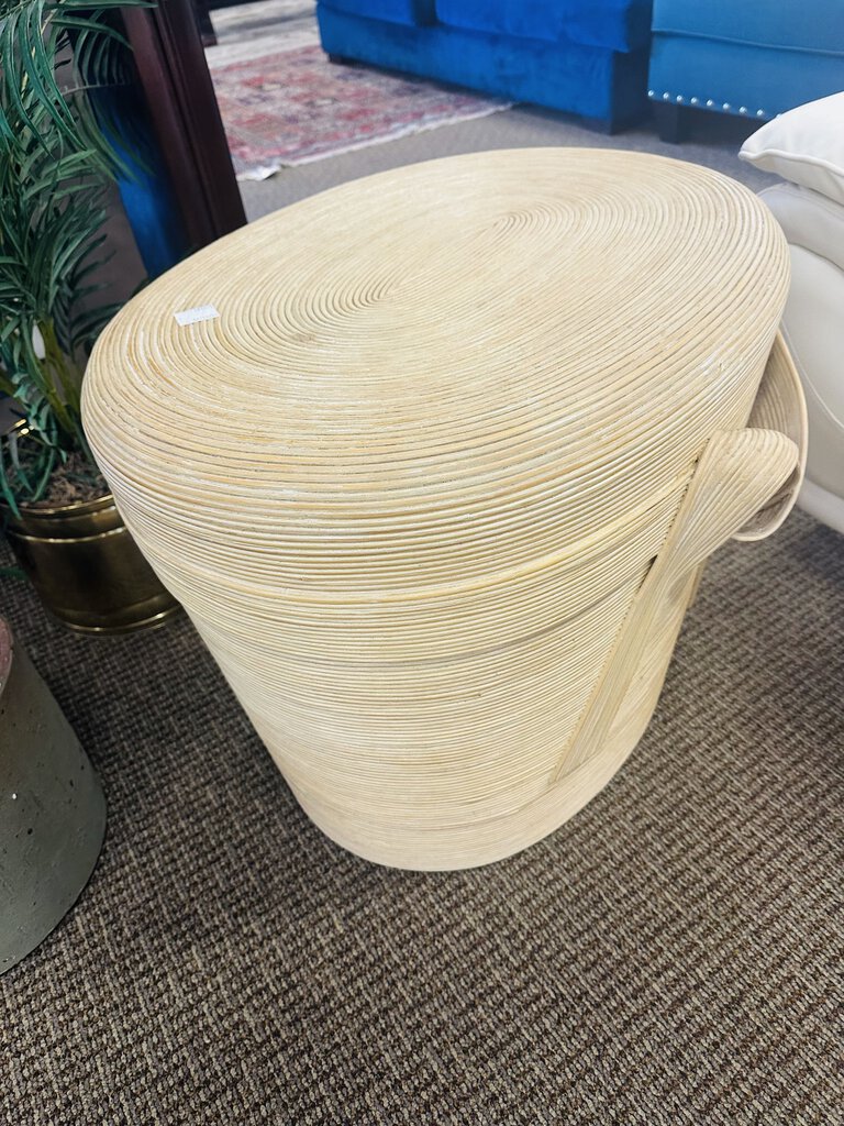 Pencil Reed Rattan Side Table 26x20x21