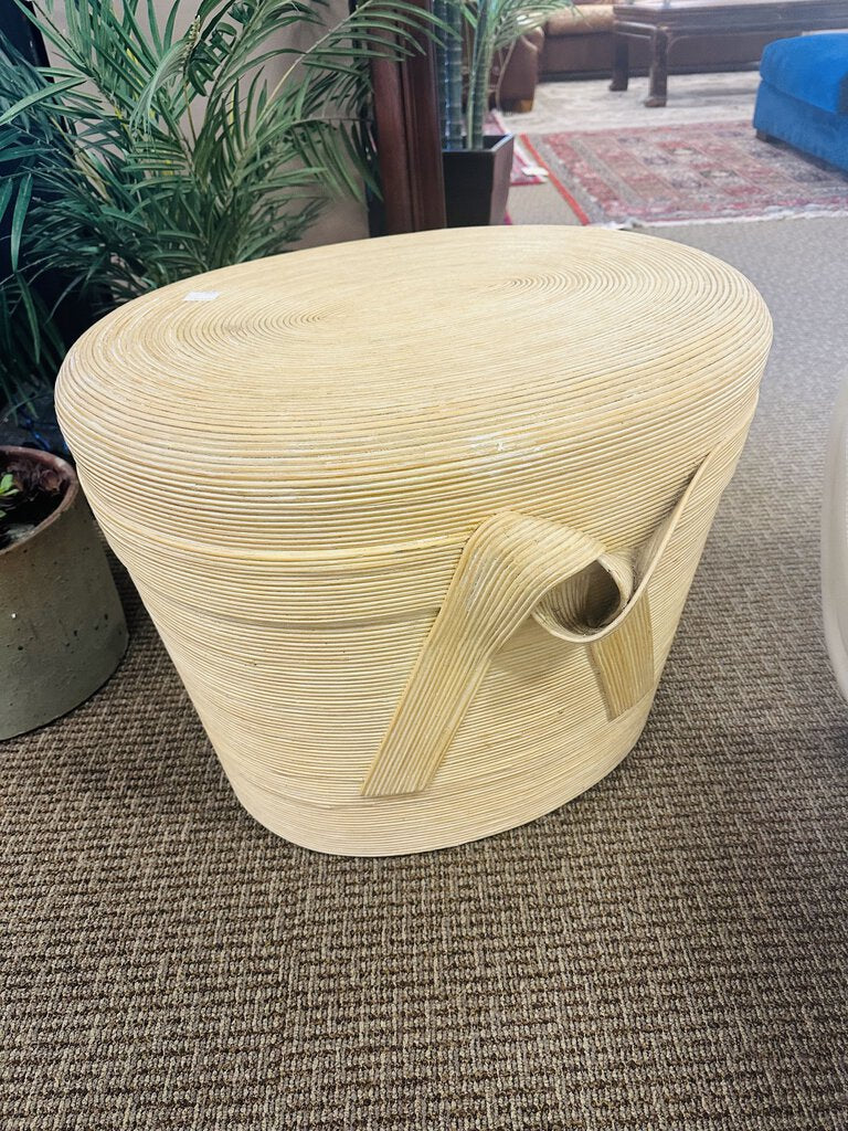 Pencil Reed Rattan Side Table 26x20x21