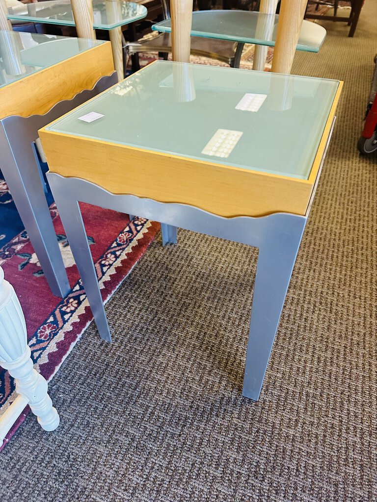 Custom Modern Square Side Tables (pair) 15x15x20