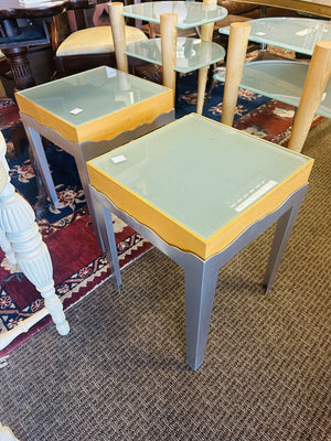 Custom Modern Square Side Tables (pair) 15x15x20