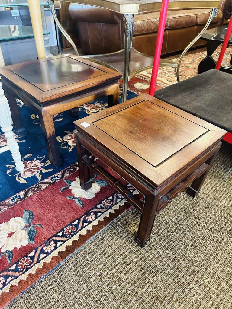 Chinese Ming Style Side Tables (Set) 18x16 & 16x14 by Miss Daisy's Consignment & Auction House