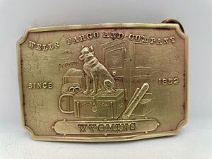 Wells Fargo Rare Tiffany New York Brass Wyoming Belt Buckle