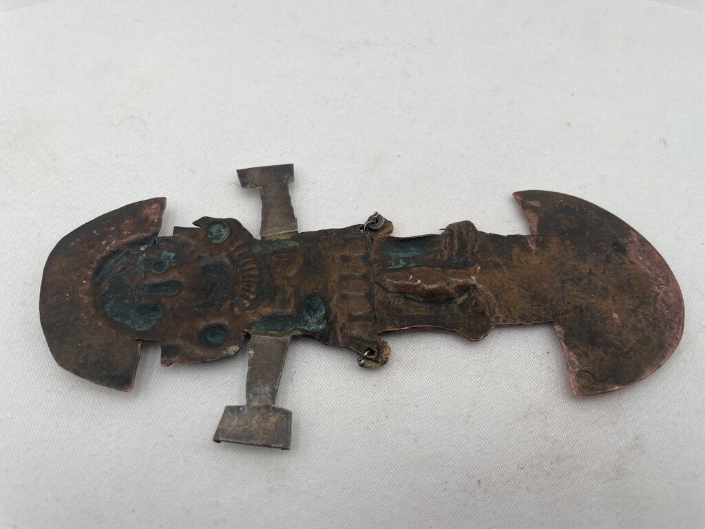Vintage Peruvian Brass Tumi Warrior Knife Wall Hanging