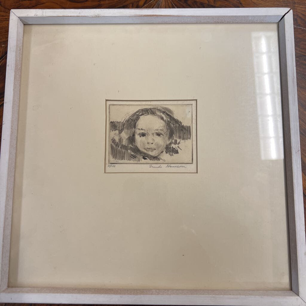 Trude Fredrich Hanscom "Child" Etching 21/100